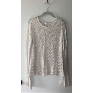 GAP Cream Open Knit Sweater